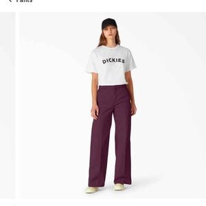 Dickies Women's Regular Fit Wide Leg Work Pants 0